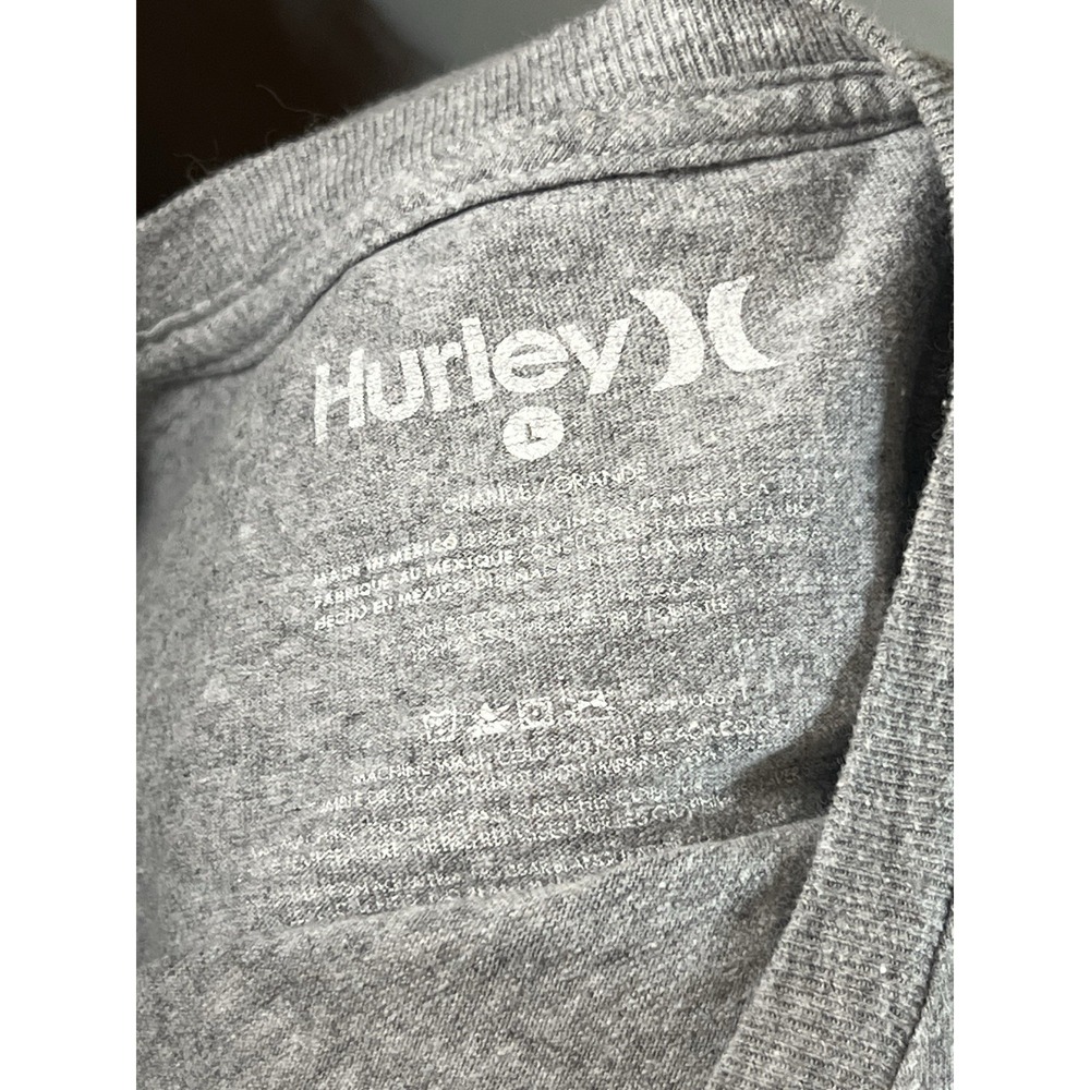 As Is-small Fade-men's Hurley Large Graphic Tee Grey Work Home Sport - Picture 4 of 4